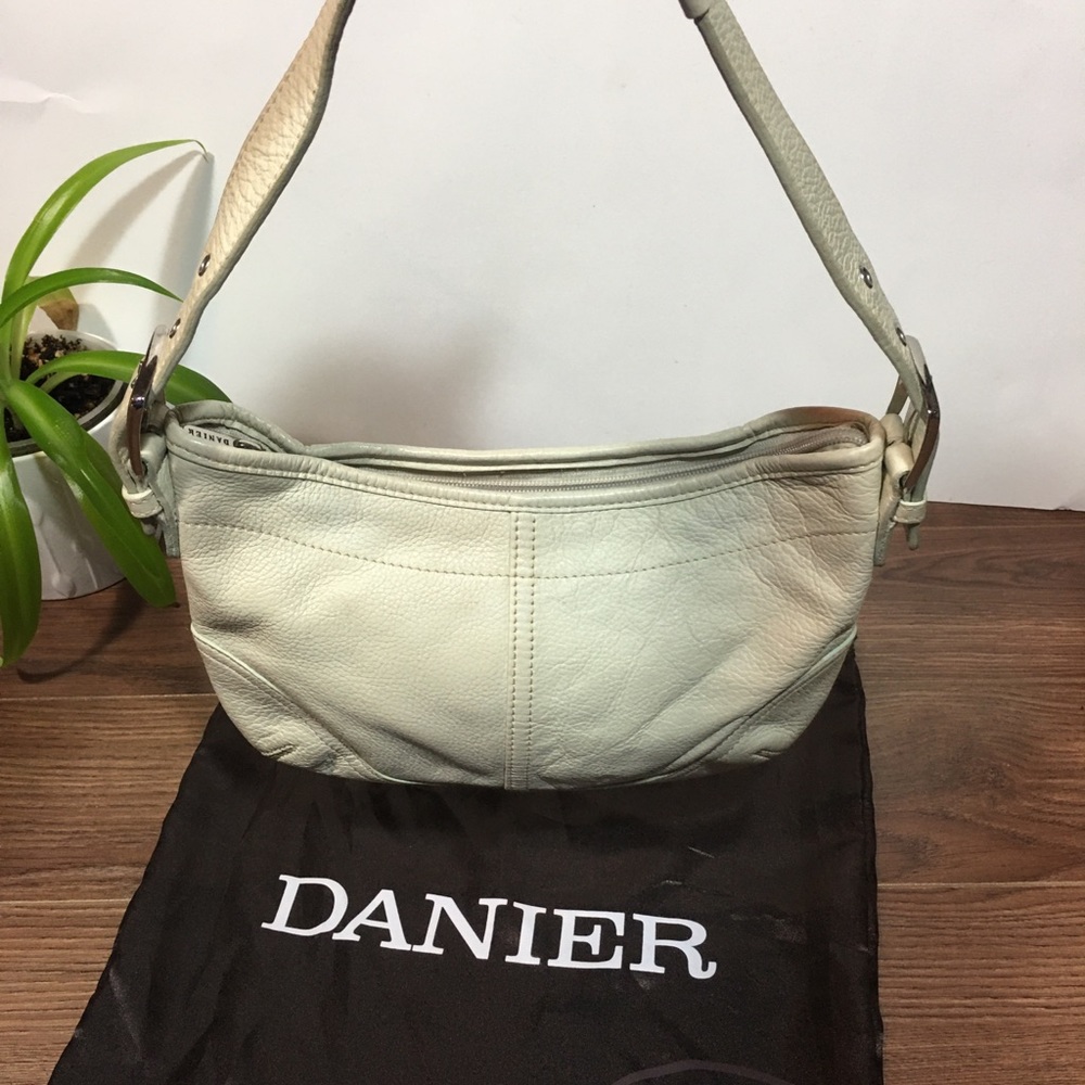 Danier Cream Leather Mini Shoulder Bag
